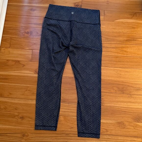 Women Lululemon High Times Pant in Star Pixel Aquamarine Naval Blue Size 10 - Picture 3 of 8